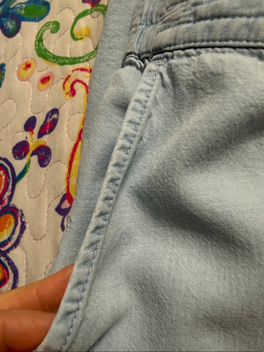 J. Jill Denim Tencel & Linen Chambray Mini Skirt Size: M Summer Lightweight - Picture 4 of 6